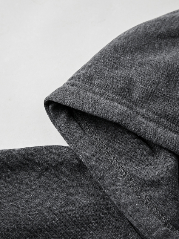 Men's Demon Print Drawstring Zip Up Oversized Hoodie-2