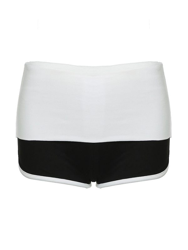 Sporty Contrast Low Rise Shorts-2