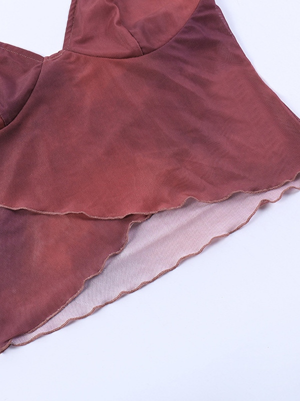 Cross Over Mesh Crop Cami Top-5